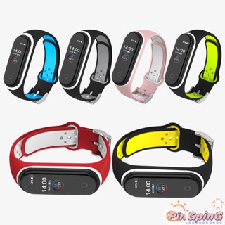 สายนาฬิกาข้อมือ ทรงกลม สองสี พร้อมหัวเข็มขัด แบบเปลี่ยน สําหรับ XIAOMI MI Band 4