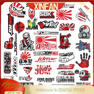 Xinfan 40 ชิ้น / ถุง คละแบบ การออกแบบ กันน้ํา สติกเกอร์ jdm ญี่ปุ่น สําหรับรถจักรยานยนต์ สติกเกอร์รูปลอก