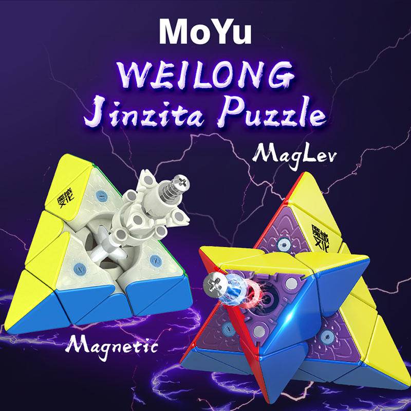 Moyu Weilong Pyramid Maglev 3x3 Cube MoYu Weilong Pyramid Magnetic ลูกบาศก์พีระมิดแม่เหล็ก 3x3 ความเ