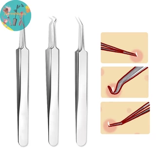RENBG แหนบ Blackhead Pimples Removal Pointed Bend Face Care เครื่องมือ TH