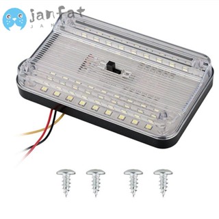 Janfat โคมไฟโดม LED 36 ดวง DC 12V สว่างมาก สีขาว แบบเปลี่ยน สําหรับติดเพดานรถยนต์