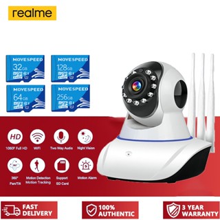 🔥Realme กล้องวงจรปิด CCTV V380 Q5 กล้องวงจรปิด 1080P กล้องวงจรปิดไร้สายอัจฉริยะ Wifi PTZ กล้องวงจรปิด wifi CCTV วงจรปิด