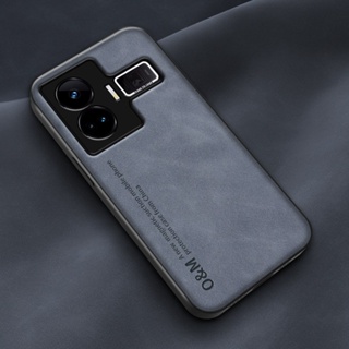 เคสโทรศัพท์หนัง PU TPU แบบนิ่ม กันกระแทก สําหรับ Realme GT5 5G