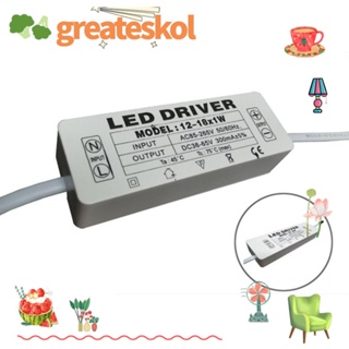 Greateskol แผงไฟไดร์เวอร์ LED ABS กันน้ํา ติดตั้งง่าย AC85-265V 1W-36W