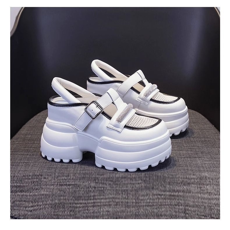 💥รองเท้าส้นตึก รองเท้าแตะแฟชั่น, รุ่นเกาหลีมาใหม่,ส้นสูง 8 ซม 2สี size 35-40💕