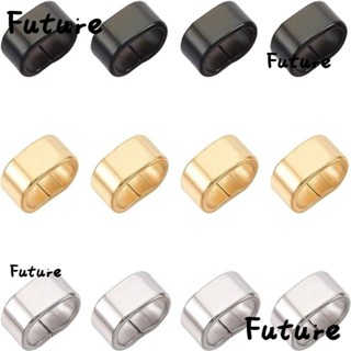 Future จี้สเตนเลส รูปสี่เหลี่ยมผืนผ้า 3 สี สีทอง สีเงิน สีดํา แฮนด์เมด สําหรับคู่รัก