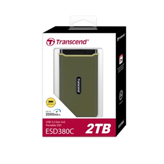 Transcend External SSD 2TB: ESD380C  USB 3.2 Gen 2x2 รับประกัน 5 ปี -มีใบกำกับภาษี-TS2TESD380C