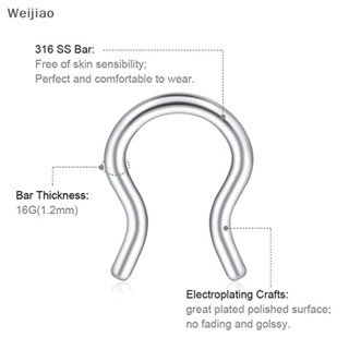 Weijiao% แหวนสเตนเลส 316L รูปตัว U สําหรับจมูกผ่าตัด