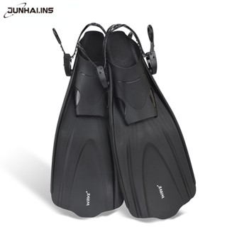 Junhaiins (COD ) ตีนกบดําน้ํา แบบสั้น พร้อมเชือกผูกรองเท้า ปรับได้ สําหรับผู้ใหญ่