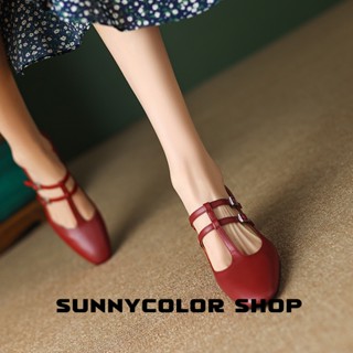 SUNNYCOLOR รองเท้า รองเท้า แฟชั่น ญ รองเท้าส้นสูง รองเท้า FBL23903A9 36Z230909