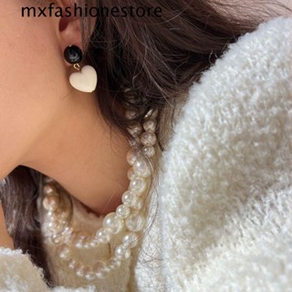 Mxfashione ต่างหู สีแคนดี้ หวานแหวว หรูหรา อารมณ์ ย้อนยุค เครื่องประดับแฟชั่น สําหรับผู้หญิง