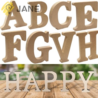 Jane ตัวอักษรไม้ MDF 8 ซม. สําหรับตกแต่งสมุดภาพ งานแต่งงาน งานวันเกิด DIY