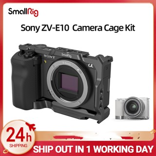 Smallrig Sony ZVE10 กรงกล้อง พร้อมที่จับกรงซิลิโคนในตัว สําหรับ Sony ZV-E10 3538