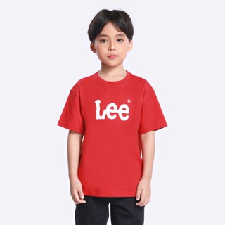 LEE KIDS เสื้อยืดแขนสั้นผู้ชาย / ผู้หญิง คอลเลคชั่น Iconic Logo ทรง REGULAR รุ่น LK F123UTSSN09 สีแดง