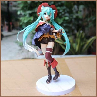 Hqy2 โมเดลฟิกเกอร์ Wonderland Hatsune Miku Cat in Boots ของเล่น สําหรับตกแต่งบ้าน เก็บสะสม ของขวัญ MY2