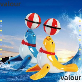 Valour ของเล่นหัวสิงโตทะเล พลาสติก หมุนได้ 360 องศา สุ่มสี 3 ชิ้น