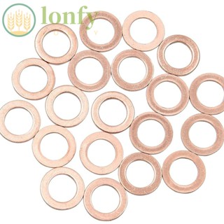 Lonfy แหวนซีลทองแดง ขนาดเล็ก M12X18 มม. x 1.5 มม. 50 ชิ้น