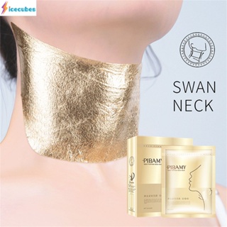 Pimamy 1pcs Gold Tight And Stiffening Neck Mask ต่อต้านริ้วรอยผิว ICECUBES