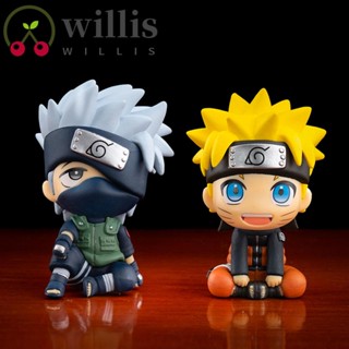 โมเดลฟิกเกอร์ Willis Anime Figurine Naruto Kakashi สําหรับตกแต่งรถยนต์