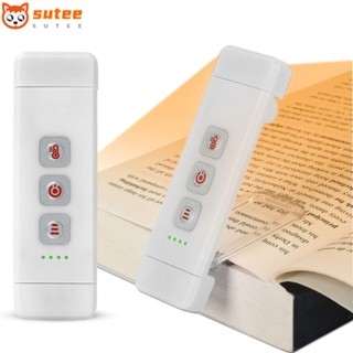 Sutee โคมไฟอ่านหนังสือ LED แบบคลิปหนีบ ชาร์จ USB ขนาดเล็ก แบบพกพา