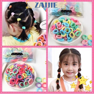 Zaijie24 300 ชิ้น ยางรัดผม ไนล่อน เด็ก เครื่องประดับผม เด็ก ยางรัดผม ยืดหยุ่น