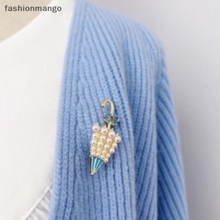 [fashionmango] ใหม่ พร้อมส่ง เข็มกลัด รูปร่ม หยดน้ํามัน ประดับเพชร สไตล์วินเทจ สําหรับผ้าพันคอ เสื้อกันหนาว เสื้อคาร์ดิแกน