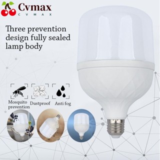 Cvmax หลอดไฟ LED E27 5W-60W แบบพกพา สีขาว สําหรับบ้าน