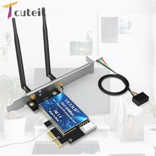 Tcuteit อะแดปเตอร์การ์ดเครือข่าย WiFi 2.4 GHz 5GHz Dual Band บลูทูธ 4.0