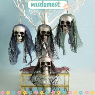 Wisdomest พร็อพหัวกะโหลกแขวน สําหรับตกแต่งปาร์ตี้ฮาโลวีน