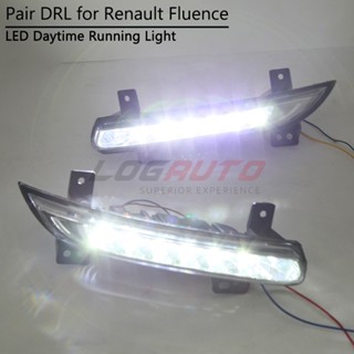 ไฟตัดหมอก LED DRL เลนส์ใส สีขาว สําหรับ Renault Fluence 2014 2015 2016