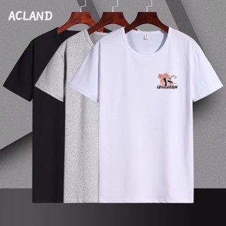 Acland เสื้อยืดผู้ชาย ผู้ชายเสื้อเชิ้ต เสื้อยืด ผ้านุ่ม ใส่สบาย ไม่หด ไม่ต้องรีด 36Z230908