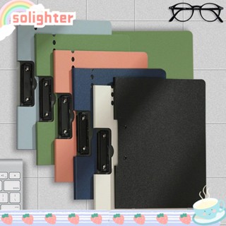 Solighter แฟ้มโฟลเดอร์พลาสติก ขนาด A4 สีพื้น แนวนอน