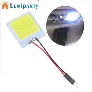 Lumiparty ไฟภายในรถยนต์ โลหะ น้ําหนักเบา พร้อมเทปกาวในตัว COB SMD Led 12v 5w 7000k 450lm 48 ชิ้น