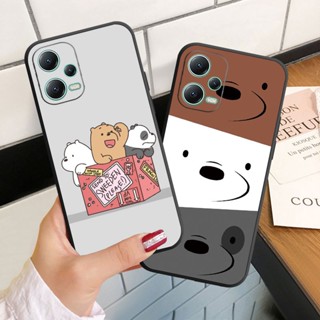 เคสโทรศัพท์มือถือ ซิลิโคนนิ่ม ลายหมีเปลือยสามตัว สําหรับ Xiaomi Redmi 12C Note 12 Pro Plus Pro+ 4G 5G