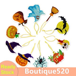 จี้พวงกุญแจ ปักครอสสติตช์เพชร รูปโมเสกฮาโลวีน DIY 20 ชิ้น [boutique520.th]