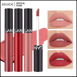 LANGMANNI Matte Lip Glaze ไม่ติดถ้วยง่ายและมีลิปสติกแบบน้ำให้เลือก 12 สี -eelhoe