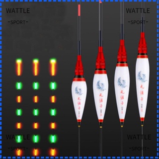 Wattle เหยื่อตกปลา พร้อมทุ่นลอยน้ํา แบตเตอรี่ สลิปดริฟท์ ไฟแสดงสถานะ แท่งลอยน้ํา