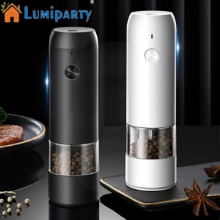 Lumiparty เครื่องบดพริกไทยไฟฟ้า สเตนเลส ชาร์จ Usb ปรับความหนาได้ 6 สี