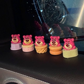 Strawberry Bear Car Decoration DIY Desktop Small Ornaments Doll Car Decoration Car Decoration Doll Car Interior Supplies Cute car interior accessories