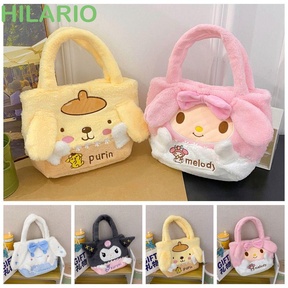 Hilario กระเป๋าถือ กระเป๋าสะพายไหล่ ทรงโท้ท ลายการ์ตูน Melody Cinnamoroll Melody น่ารัก เหมาะกับใส่อาหารกลางวัน สําหรับเด็กผู้หญิง