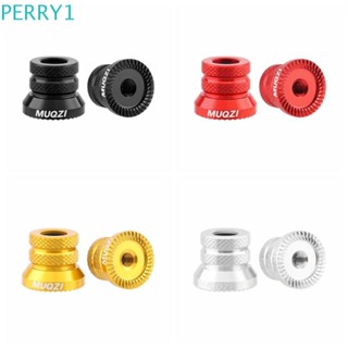 Perry น็อตแกนล้อจักรยาน กันลื่น น้ําหนักเบา เคลือบอโนไดซ์ ความแข็งแรงสูง ปลดเร็ว สําหรับจักรยานเสือภูเขา และถนน 1 คู่