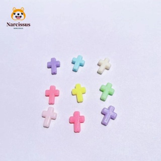 Narcissus ลูกปัดเรซิ่น ยาว 16 มม. กว้าง 12 มม. น้ําหนักเบา สีแคนดี้ สําหรับทําเครื่องประดับ ต่างหู 100 ชิ้น