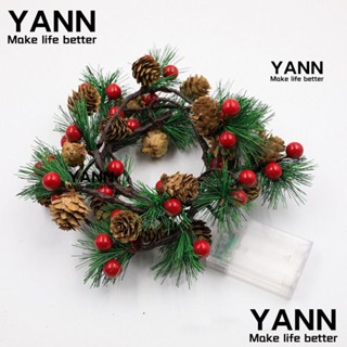 Yann1 สายไฟหิ่งห้อย LED 20 ดวง รูปเบอร์รี่ สีแดง 2 เมตร สําหรับตกแต่งต้นคริสต์มาส ปาร์ตี้ วันหยุด ห้องนอน