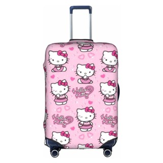 【พร้อมส่ง】HELLO Kittys ผ้าคลุมกระเป๋าเดินทาง ลายการ์ตูนตลก ล้างทําความสะอาดได้ สําหรับกระเป๋าเดินทาง ขนาด 18-32 นิ้ว