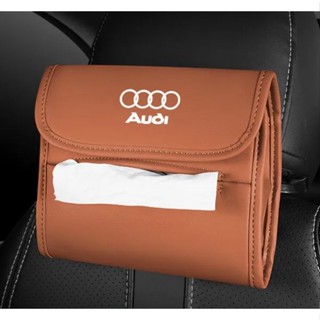 AUDI LOGO tissue bag A1 A2 A3 A4 A5 A6 A7 A8 Q3 Q5 Q7 Q8 RS1 RS2 RS3 RS4 RS5 RS6 RS7 RS8 car seat rear hanging storage box sun visor hanging leather material paper bag