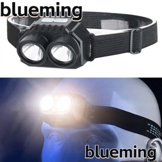 Blueming2 ไฟฉายสวมศีรษะ LED สว่าง กันน้ํา แบบพกพา ชาร์จได้ พลังงานสูง สําหรับกลางแจ้ง