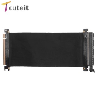 Tcuteit ตัวเชื่อมต่อไรเซอร์ GPU PCI-E 16X 30 ซม. ยืดหยุ่น