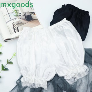 Mxgoods กางเกงขาสั้น ยางยืด ประดับโบว์น่ารัก สีแคนดี้ สําหรับผู้หญิง