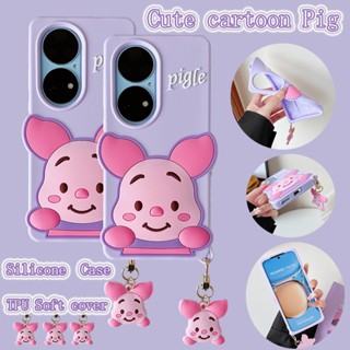 3D การ์ตูน สำหรับ Xiaomi Mi 11 12 9T 9 10 10Pro poco F3 M3 Pro Redmi Note7 Note10 Pro 5G 9C เปลือกโทรศัพท์ Pijie pig ป้องกันการชน ซิลิโคน TPU ฝาครอบนุ่ม เปลือกป้องกัน With ornaments