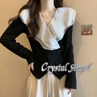 Crystal  เสื้อผ้าผู้ญิง แขนยาว เสื้อฮู้ด คลุมหญิง สไตล์เกาหลี แฟชั่น  Chic สวย พิเศษ ins WCS23900HB 36Z230909